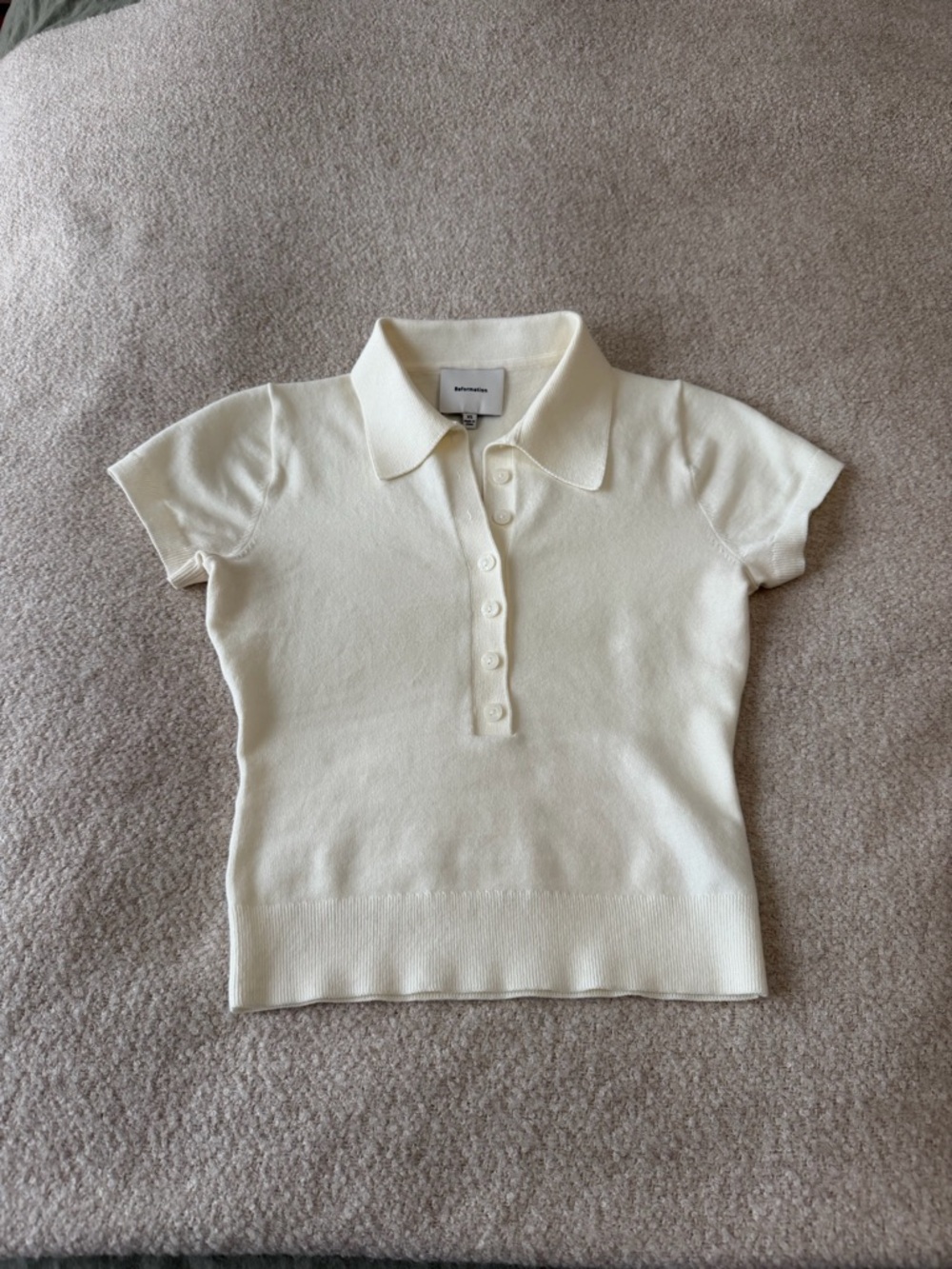 Reformation Bentley Cotton Polo Sweater